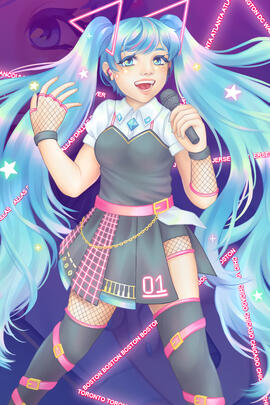 Submitted for Miku Expo 2020 t shirt design contest